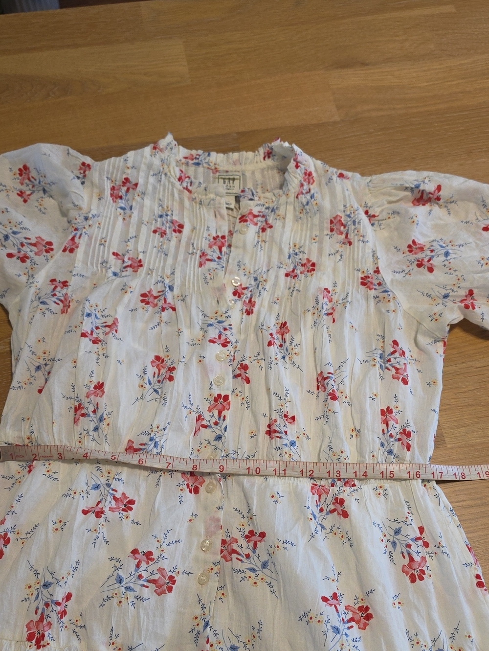 GAP X DOEN Floral MULTI  Midi Dress Short Sleeves WOMEN SIZE M NWOT - Picture 11 of 14